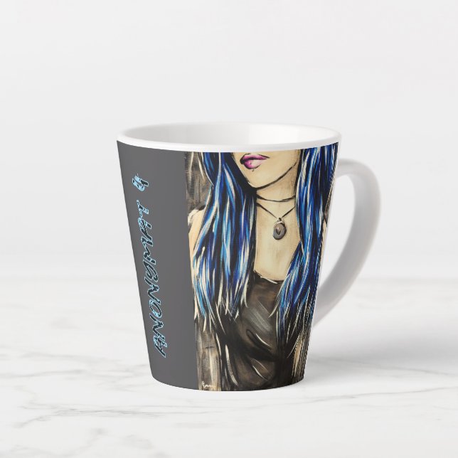 Caneca De Café Latte Anonymat 4 (Ângulo direito)