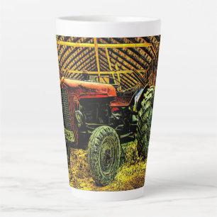 Caneca De Café Latte Anticorpo de Trator Vermelho