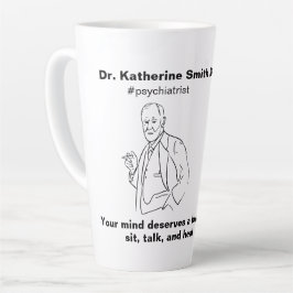 Caneca De Café Latte ANTISTRESS Freud Psychiatry Therapy Clinic Health