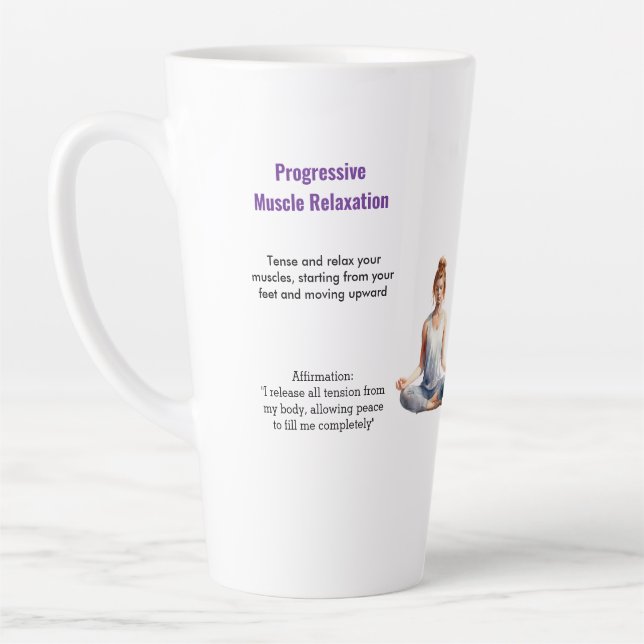 Caneca De Café Latte Antistress Peace serenity Chakra Relax calm (Esquerda)