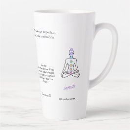 Caneca De Café Latte Antistress Peace serenity Chakra Relax calm