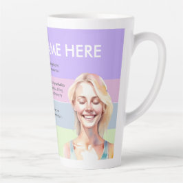 CANECA DE CAFÉ LATTE ANTISTRESS RELAX CALM GIRL YOGA CHAKRA