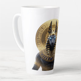 Caneca De Café Latte Anubis – Guardian of the Afterlife | Egyptian Myth