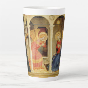 Caneca De Café Latte Anunciação por Fra Angelico, Arte Fina Renascentis