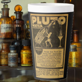 Caneca De Café Latte Anúncio de medicação tônica contra a gripe espanho