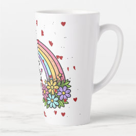 Caneca De Café Latte Apenas Boas Vibrações Garrafa de Água Corações Col