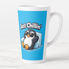 Caneca De Café Latte Apenas relaxando PINGUIM Almofada de Arremesso