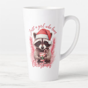 Caneca De Café Latte Apenas Uma Garota Que Ama Guaxinim De Natal-71692