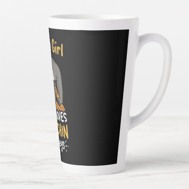 Caneca De Café Latte Apenas Uma Menina Que Ama Macacos Capuchim (Direita)
