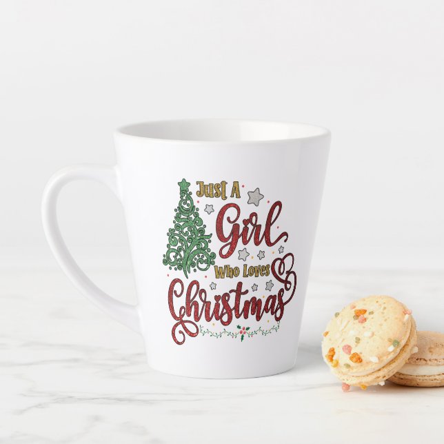 Caneca De Café Latte Apenas Uma Menina Que Ama O Natal (In Situ)