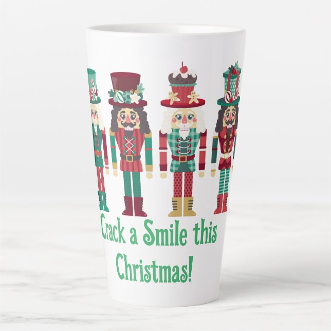 Caneca De Café Latte Apertadores de Nozes de Natal  (Frente)