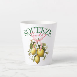 Caneca De Café Latte Aperte o Dia da Vintagem Limão Botânico