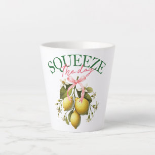 Caneca De Café Latte Aperte o Dia da Vintagem Limão Botânico
