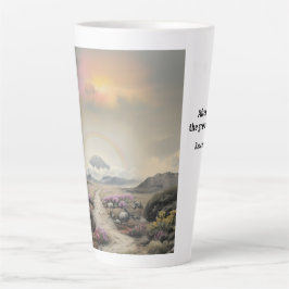 Caneca De Café Latte Após a chuva (Arte de Paisagem Japonesa com Aquare