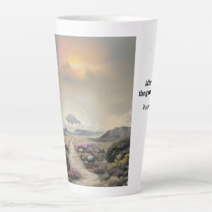 Caneca De Café Latte Após a chuva (Arte de Paisagem Japonesa com Aquare