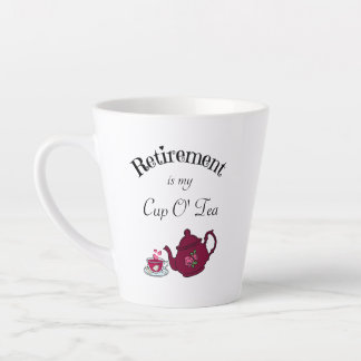 Caneca De Café Latte Aposentação de amantes de chá com bule vermelho es