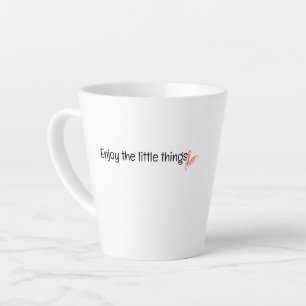 Caneca De Café Latte Apreciar As Pequenas Coisas Citação