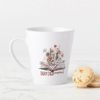 Caneca De Café Latte Aprecie cada momento, mensagem positiva