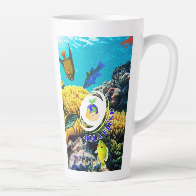 Caneca De Café Latte Aqua Blend (Direita)