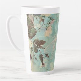 Caneca De Café Latte Aqua Shabby Cottage Dragonfly