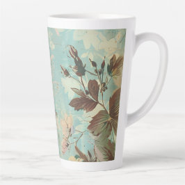 Caneca De Café Latte Aqua Shabby Cottage Dragonfly