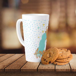 Caneca De Café Latte Aquário Moderno Bearer de Água Zodiac