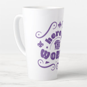 Caneca De Café Latte Aqui está o mundo