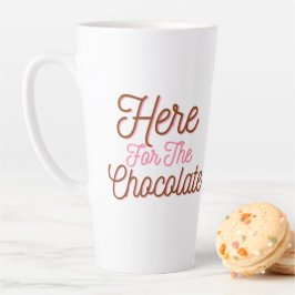 Caneca De Café Latte Aqui para o Chocolate