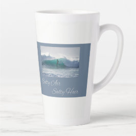 Caneca De Café Latte Ar Salgado Cabelo Salgado, Casa de Praia Costeira