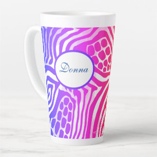 Caneca De Café Latte Arco-Íris - Impressão em Animais Laterais