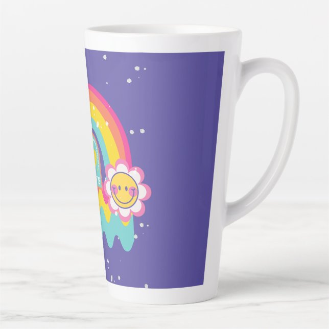 Caneca De Café Latte Arco-íris se ame (Direita)
