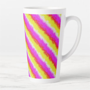 Caneca De Café Latte Ardeco-Arco-Íris, Cor-de-rosa Amarelo