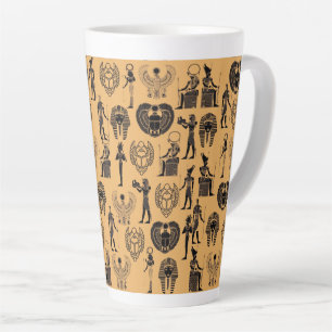 Caneca De Café Latte Areias Eternas: Elegância Antiga Egípcia para o Te