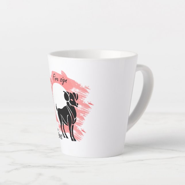 Caneca De Café Latte Aries (Ângulo direito)