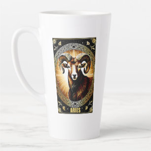 Caneca De Café Latte Aries - Sinal de astrologia