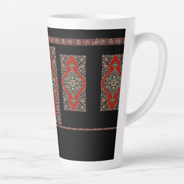 Caneca De Café Latte Armênio Folk Art Latte Mug (Direita)