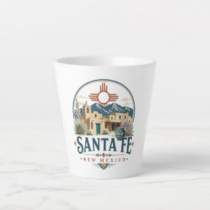 Caneca De Café Latte Arquitetura de Adobe Santa Fe Novo México Sudoeste