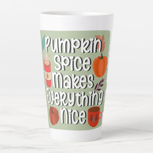 Caneca De Café Latte Arroz Pumpkin Torna Tudo Legal (Frente)