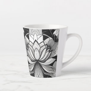 Caneca De Café Latte Art Deco Lotus 12oz Mug