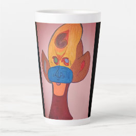 Caneca De Café Latte Arte Animal Futurista