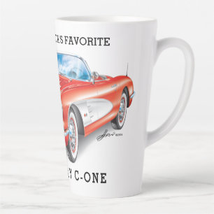 CANECA DE CAFÉ LATTE ARTE AUTOMOBILÍSTICA C-ONE