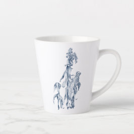 Caneca De Café Latte Arte Botânica de Inverno Aconchegante