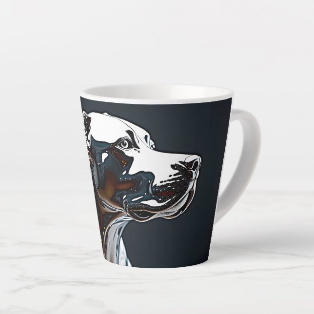 Caneca De Café Latte Arte Canina (Ângulo direito)