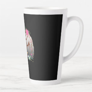 Caneca De Café Latte Arte Cavalo Suavidade do Olho de Cavalo