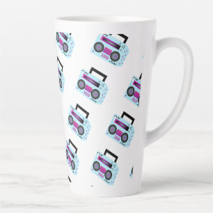 Caneca De Café Latte Arte de Boombox Legal do Hip Hop
