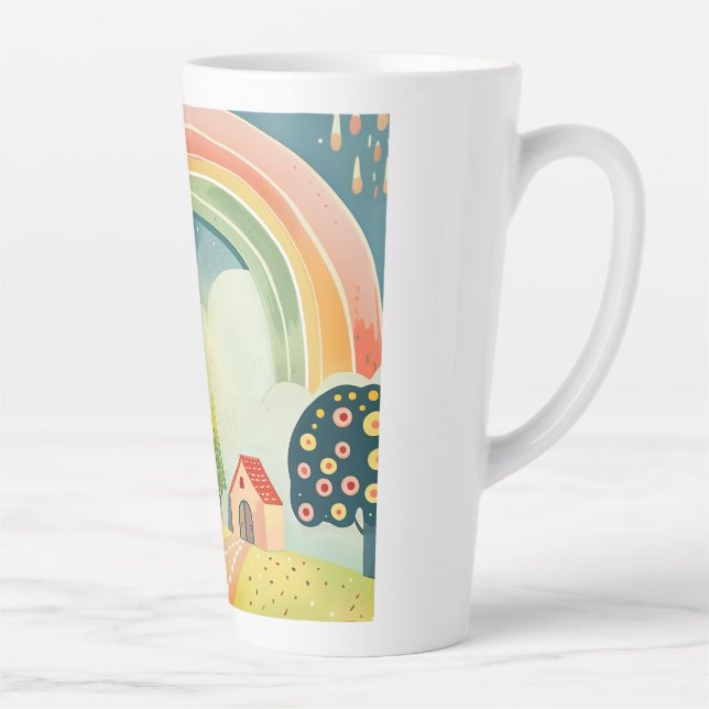 Caneca De Café Latte Arte de Design de Berçário  (Direita)