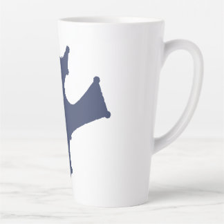 Caneca De Café Latte Arte de Linha de Constelação Minimalista