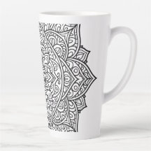 Arte de Mandala com Linhas Pretas Intrincadas