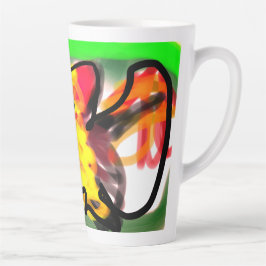 Caneca De Café Latte Arte de morcego frugívoro