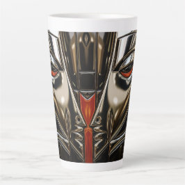 Caneca De Café Latte Arte de Perfil em Bronze